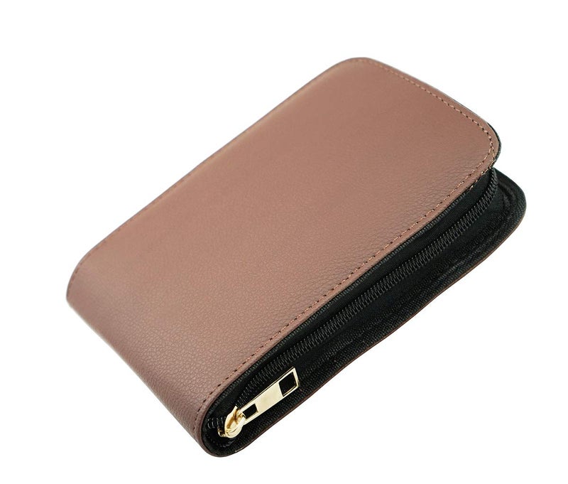 erofa 12 Fountain Pen Case PU Leather, Rollerball Pen Display Holder Bag, Pouch Large Capacity for Your Collection - Brown - Image 3